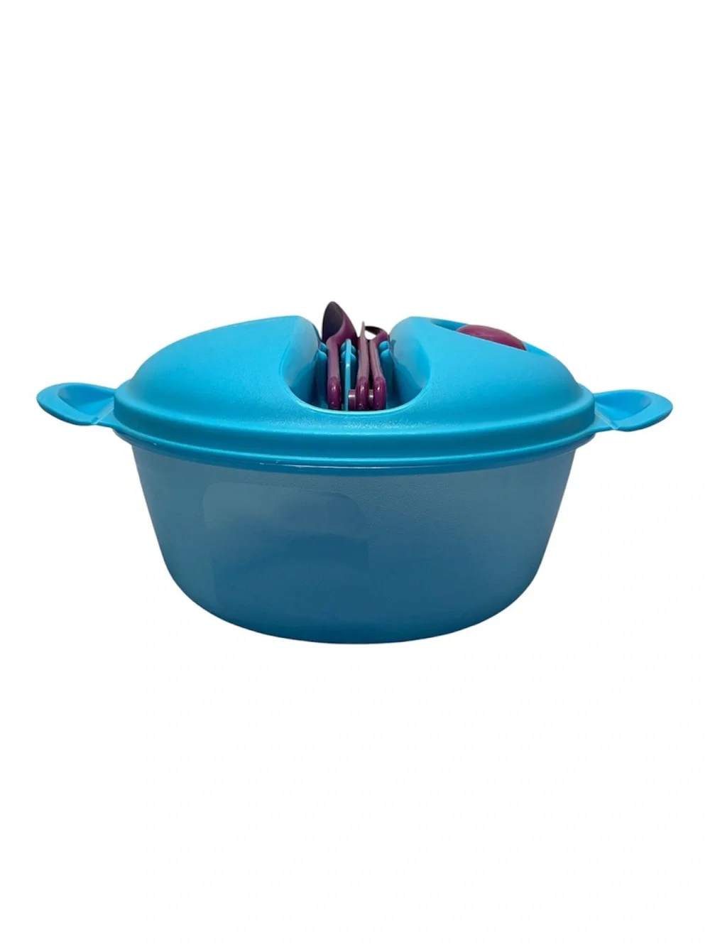 Tupperware Hot Food On the Go Container 6.25 Cup Capacity & Utensils Item 1700-6